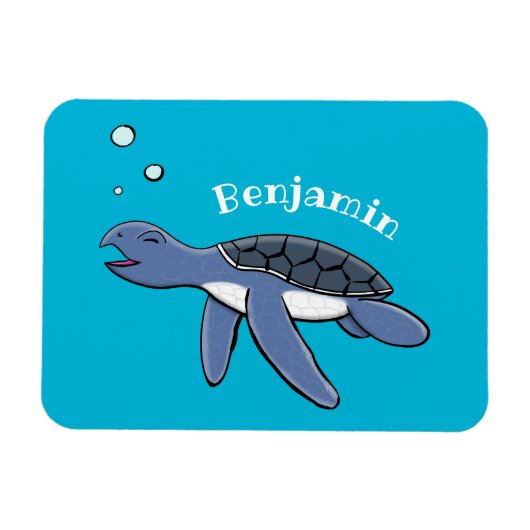 Magnet Flexible Illustration de la petite tortue de mer (Horizontal)