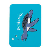 Magnet Flexible Illustration de la petite tortue de mer (Vertical)
