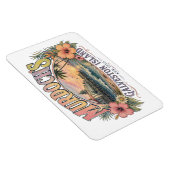 Magnet Flexible Illustration de la plage côtière rétro (Côté Droit)