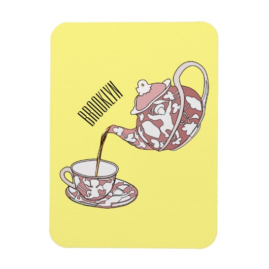 Magnet Flexible Illustration de la série Teacup (Vertical)