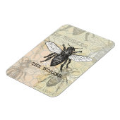Magnet Flexible Illustration de l'abeille du travailleur vintage (Côté Gauche)