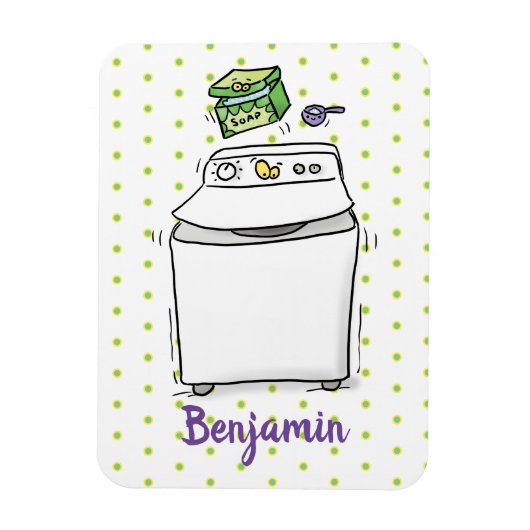 Magnet Flexible Illustration de lave-linge mignonne (Vertical)