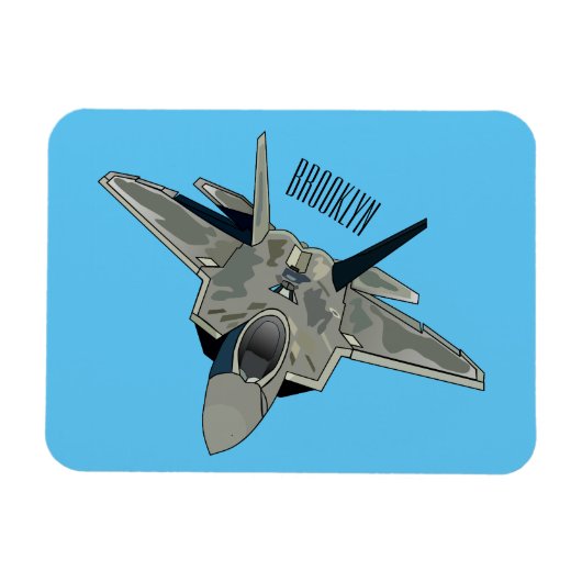 Magnet Flexible Illustration de l'avion de chasse (Horizontal)