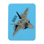Magnet Flexible Illustration de l'avion de chasse (Vertical)