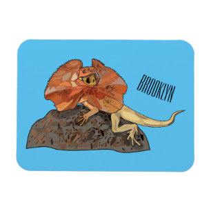 Magnet Flexible Illustration de lézard à col frisé