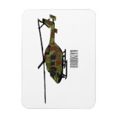 Magnet Flexible Illustration de l'hélicoptère de l'armée (Vertical)