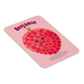 Magnet Flexible Illustration de litchee rose mignon (Côté Droit)