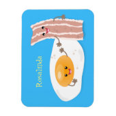 Magnet Flexible Illustration de l'oeuf de Cute kawaii et du bacon (Vertical)