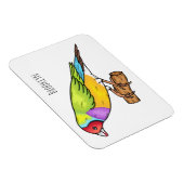 Magnet Flexible Illustration de l'oiseau de taille gouldienne (Côté Droit)