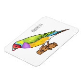 Magnet Flexible Illustration de l'oiseau de taille gouldienne (Côté Gauche)