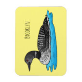 Magnet Flexible Illustration de Loon bird (Vertical)