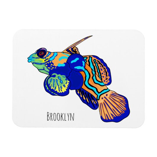 Magnet Flexible Illustration de Mandarinfish (Horizontal)