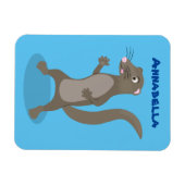 Magnet Flexible Illustration de mignonne mangouste (Horizontal)