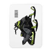Magnet Flexible Illustration de motoneige (Vertical)
