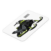Magnet Flexible Illustration de motoneige (Côté Gauche)