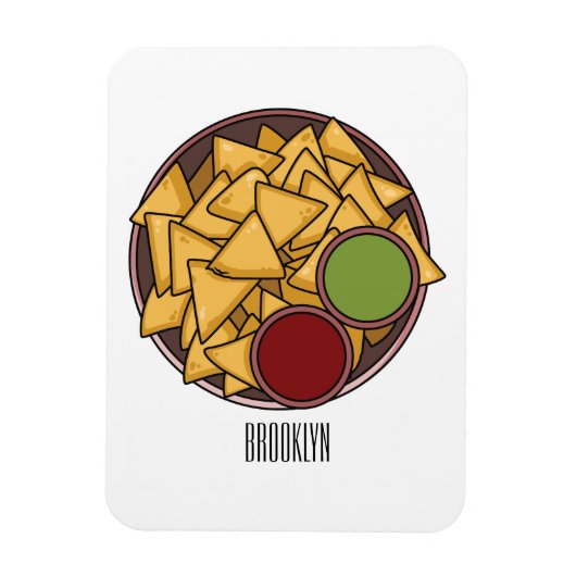 Magnet Flexible Illustration de Nachos (Vertical)