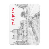 Magnet Flexible Illustration de Notre Dame de Paris (Vertical)