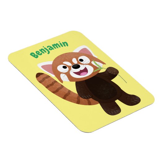 Magnet Flexible Illustration de panda rouge mignon (Côté Droit)