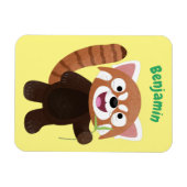 Magnet Flexible Illustration de panda rouge mignon (Horizontal)