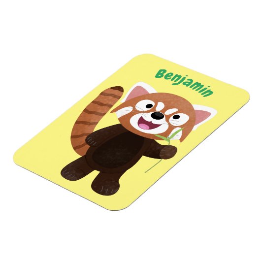 Magnet Flexible Illustration de panda rouge mignon (Côté Gauche)