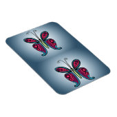 Magnet Flexible Illustration de papillon bleu (Côté Droit)