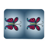 Magnet Flexible Illustration de papillon bleu (Horizontal)