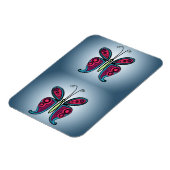 Magnet Flexible Illustration de papillon bleu (Côté Gauche)
