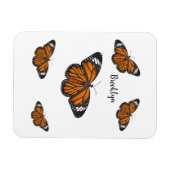 Magnet Flexible Illustration de papillon monarque  (Horizontal)