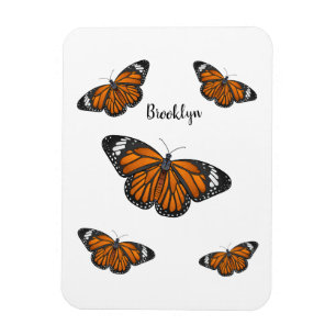 Magnet Flexible Illustration de papillon monarque 