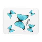 Magnet Flexible Illustration de papillons Morpho (Horizontal)