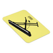 Magnet Flexible Illustration de piano clavier (Côté Droit)