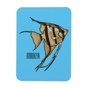 Magnet Flexible Illustration de poisson ange de dessin animé