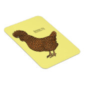 Magnet Flexible Illustration de poulet à la polis chamois (Côté Droit)