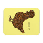 Magnet Flexible Illustration de poulet à la polis chamois (Horizontal)