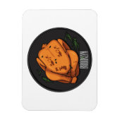 Magnet Flexible Illustration de poulet rôti (Vertical)