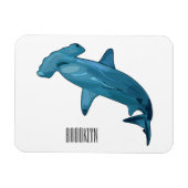 Magnet Flexible Illustration de requin marteau (Horizontal)