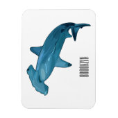 Magnet Flexible Illustration de requin marteau (Vertical)