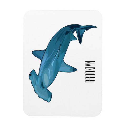 Magnet Flexible Illustration de requin marteau (Vertical)