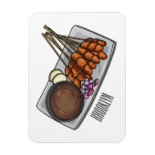 Magnet Flexible Illustration de Satay (Vertical)