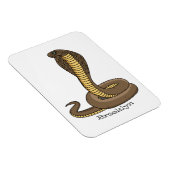 Magnet Flexible Illustration de serpent à cobra Brown (Côté Droit)