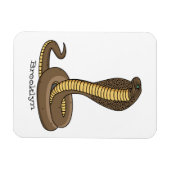 Magnet Flexible Illustration de serpent à cobra Brown (Horizontal)