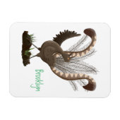 Magnet Flexible Illustration de superbe et superbe lyrebird (Horizontal)