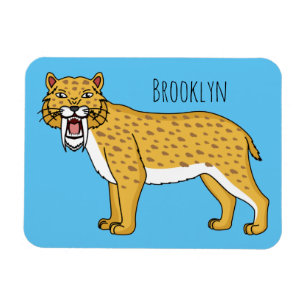 Magnet Flexible Illustration de tigre à dents de sabre