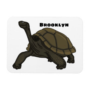 Magnet Flexible Illustration de tortue terrestre des Galapagos