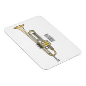 Magnet Flexible Illustration de trompette (Côté Droit)