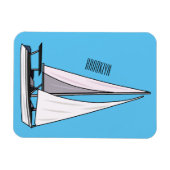 Magnet Flexible Illustration de voilier (Horizontal)
