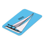 Magnet Flexible Illustration de voilier (Côté Gauche)