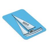 Magnet Flexible Illustration de voilier (Côté Droit)