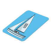 Magnet Flexible Illustration de voilier (Côté Gauche)