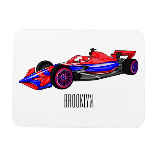 Magnet Flexible Illustration de voiture de course professionnelle (Horizontal)